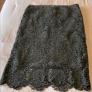 Black lace skirt.